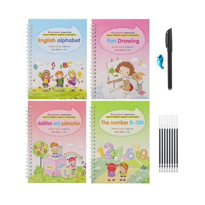 4 Pcs Set Magic Practice Copybook