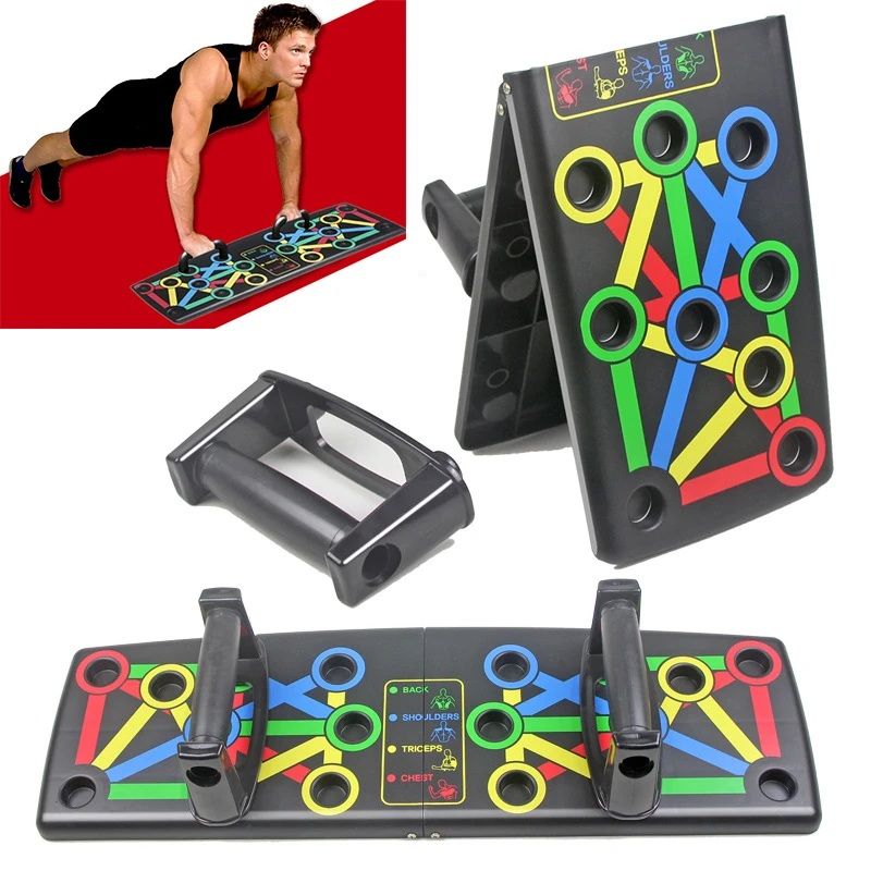 9 IN 1 Push Up Rack Board System Comprehensive Fitness Exercise Workout Pushup Stands