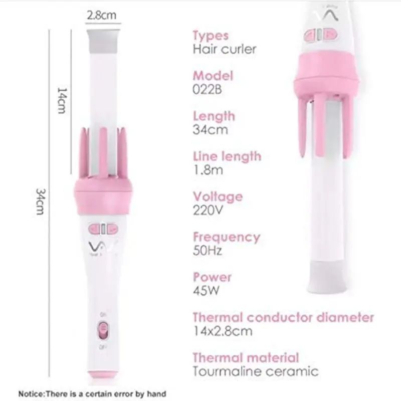 Automatic Hair Curler Spin 360° Rotating Hair Styling Roller Auto Wavy Iron 30s Instant Ceramic Heat Wand