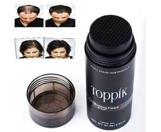 Toppik Caboki Hair Building Fibers Makes thin hairs thick everyday (27.5gm - Black)