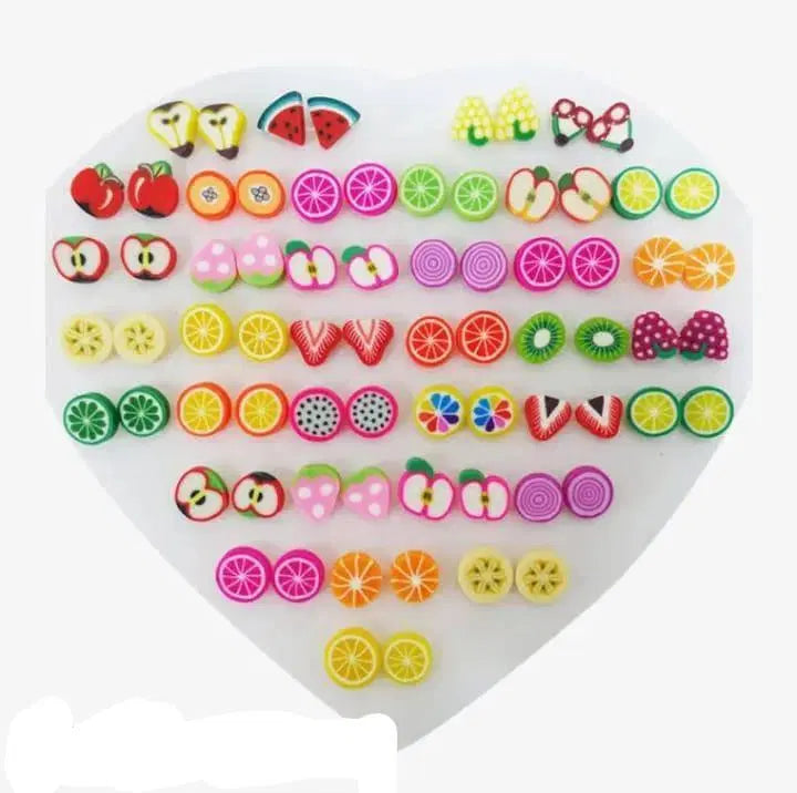 36 Pcs Beautiful Trendy Fruits Shape Tops For Kids