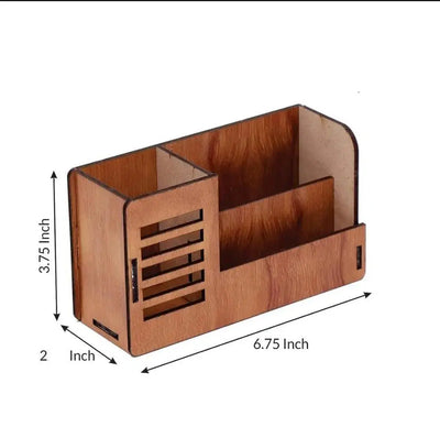 1 Pc Mobile Holder Wooden Desk Organizer