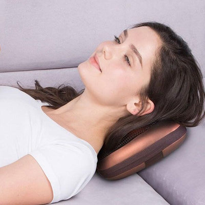 Pillow Massager With Deep Kneading Heated Massage Nodes Electric Cervical Body Massager