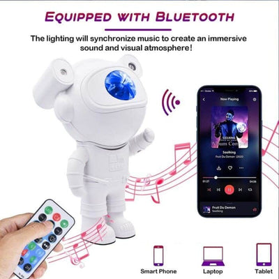 Astronaut Galaxy Projector Lamp Starry Star Bluetooth Music Night Light With Remote (Big)