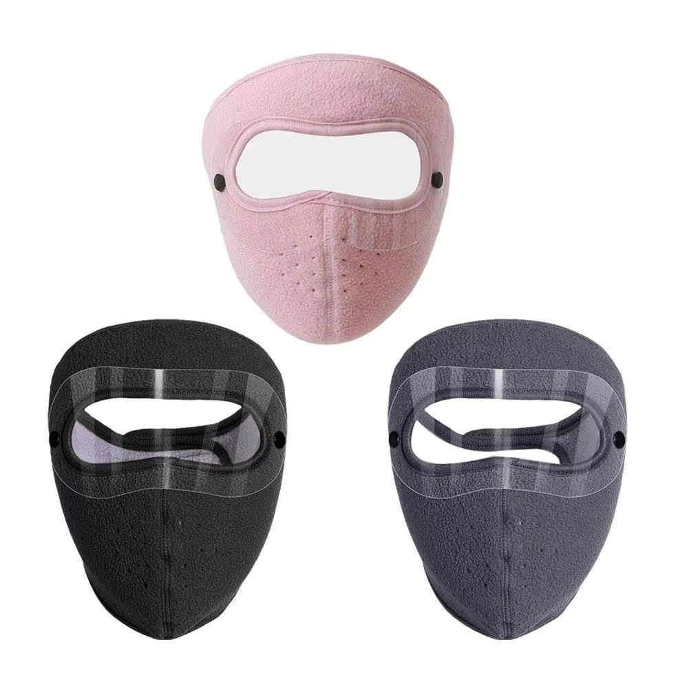 Windproof Anti Dust Full Face Masks Cycling Ski Breathable Masks Eye HD Anti Fog Goggles Hood Cover Winter Warm Hat Caps