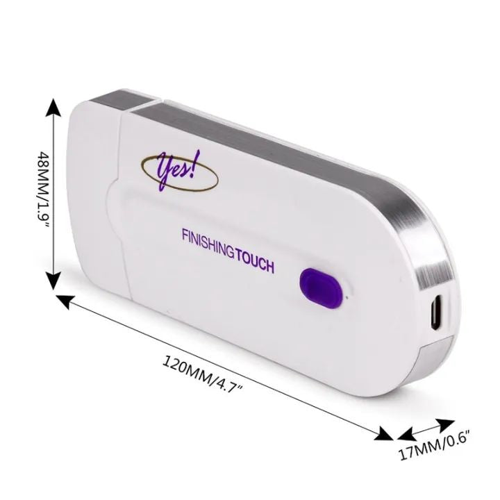 YES Finishing Touch USB Rechargeable 2 in 1 Instant Painless Hair Removal Machine for Men Women Legs Arm Face Body